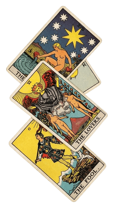 Collection of beautifully illustrated tarot cards